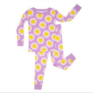 Little sleepies limited edition flower power long sleeve pajama set size 4t